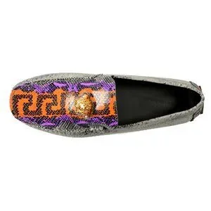 Versace | Shoes | Versace Mens Python Print Leather Gold  display picture 2